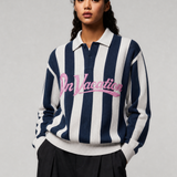 Polo On Vacation Retreat Striped Knit Dark Blue foto 10