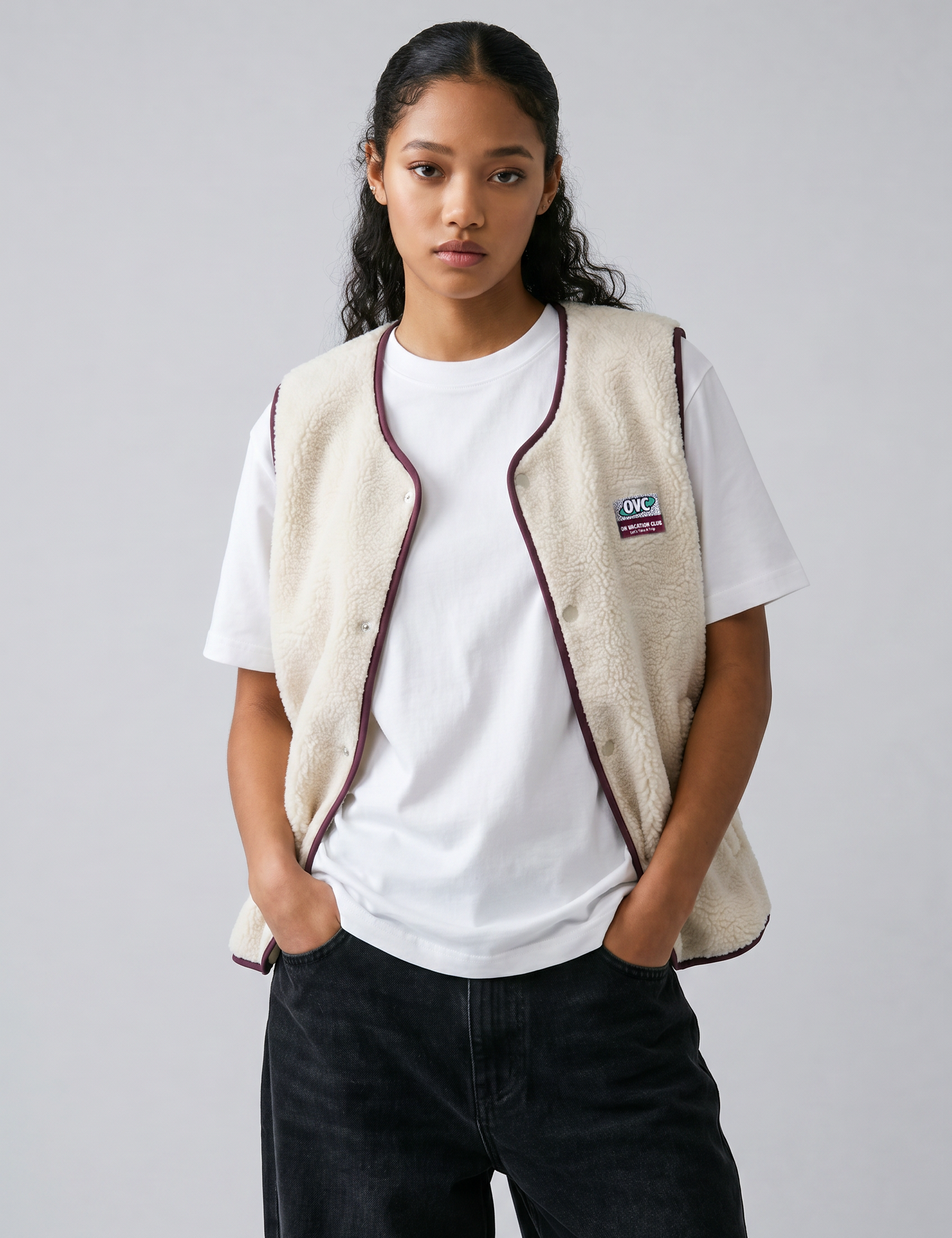 Chaleco On Vacation Wanderlust Fleece Beige foto 7