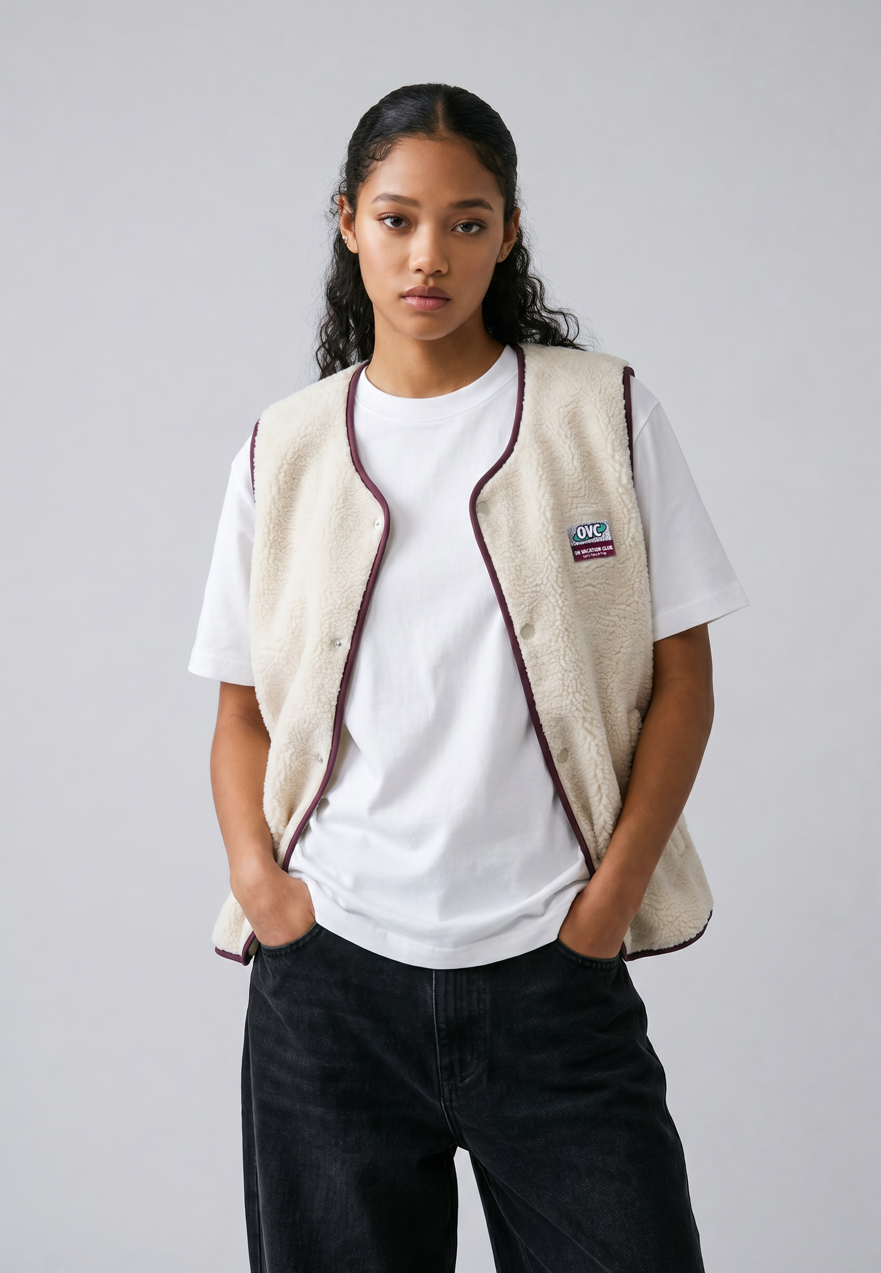 Chaleco On Vacation Wanderlust Fleece Beige foto 7