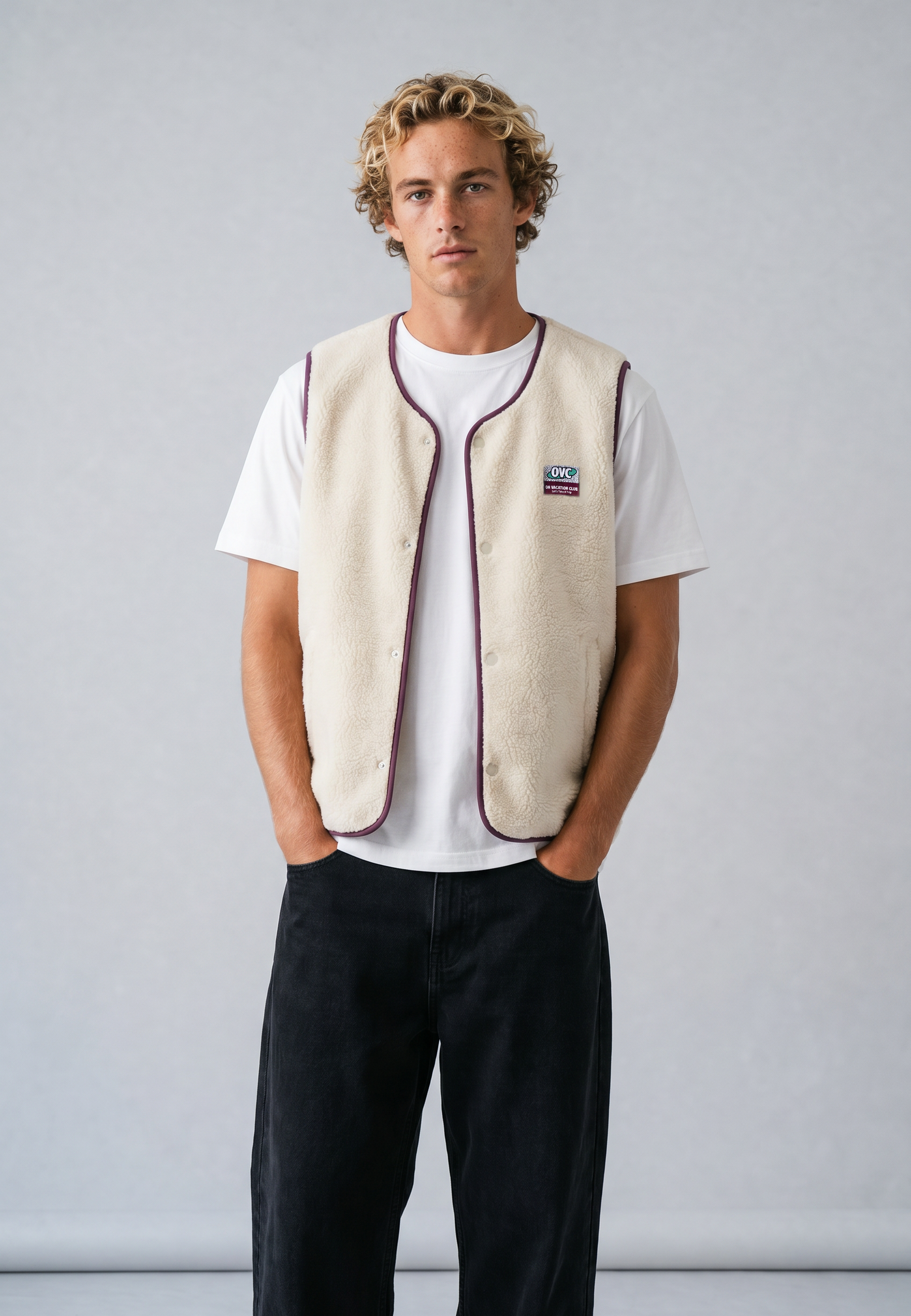 Chaleco On Vacation Wanderlust Fleece Beige foto 6