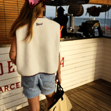 Chaleco On Vacation Wanderlust Fleece Beige foto 4