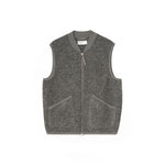 UNIVERSAL WORKS Zip Waistcoat Wool Fleece Grey Marl - imagen 1