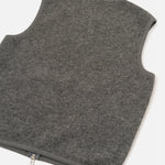 UNIVERSAL WORKS Zip Waistcoat Wool Fleece Grey Marl - imagen 5