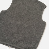 UNIVERSAL WORKS Zip Waistcoat Wool Fleece Grey Marl - imagen 5