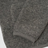 UNIVERSAL WORKS Wool Fleece Cardigan Grey Marl - detalle