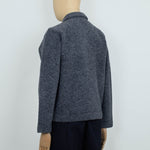 UNIVERSAL WORKS Uniform Jacket Wool Fleece Grey Marl - vista frontal