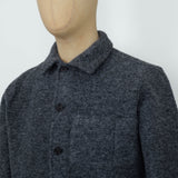 UNIVERSAL WORKS Uniform Jacket Wool Fleece Grey Marl - detalle