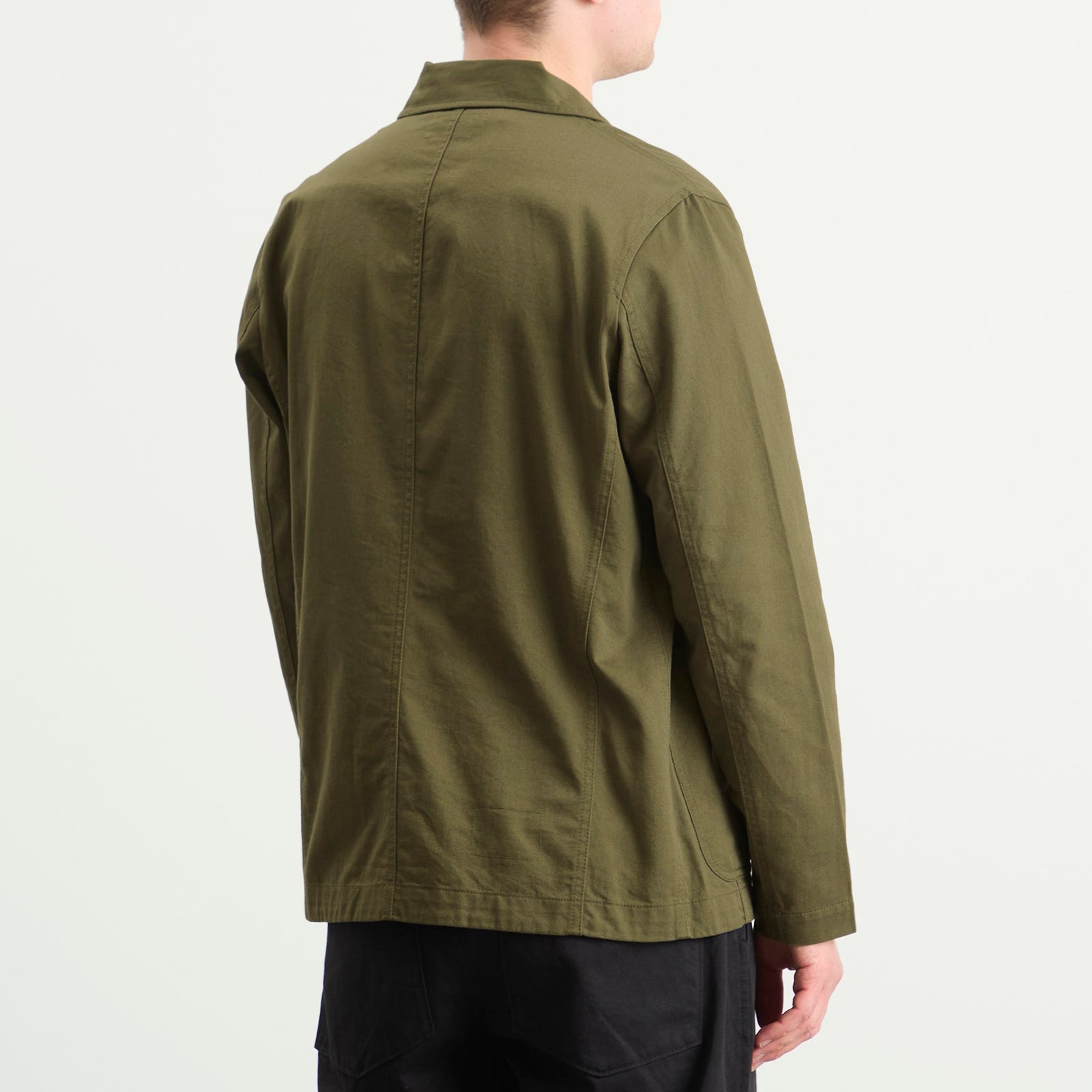 UNIVERSAL WORKS Bakers Twill Light Olive - detalle
