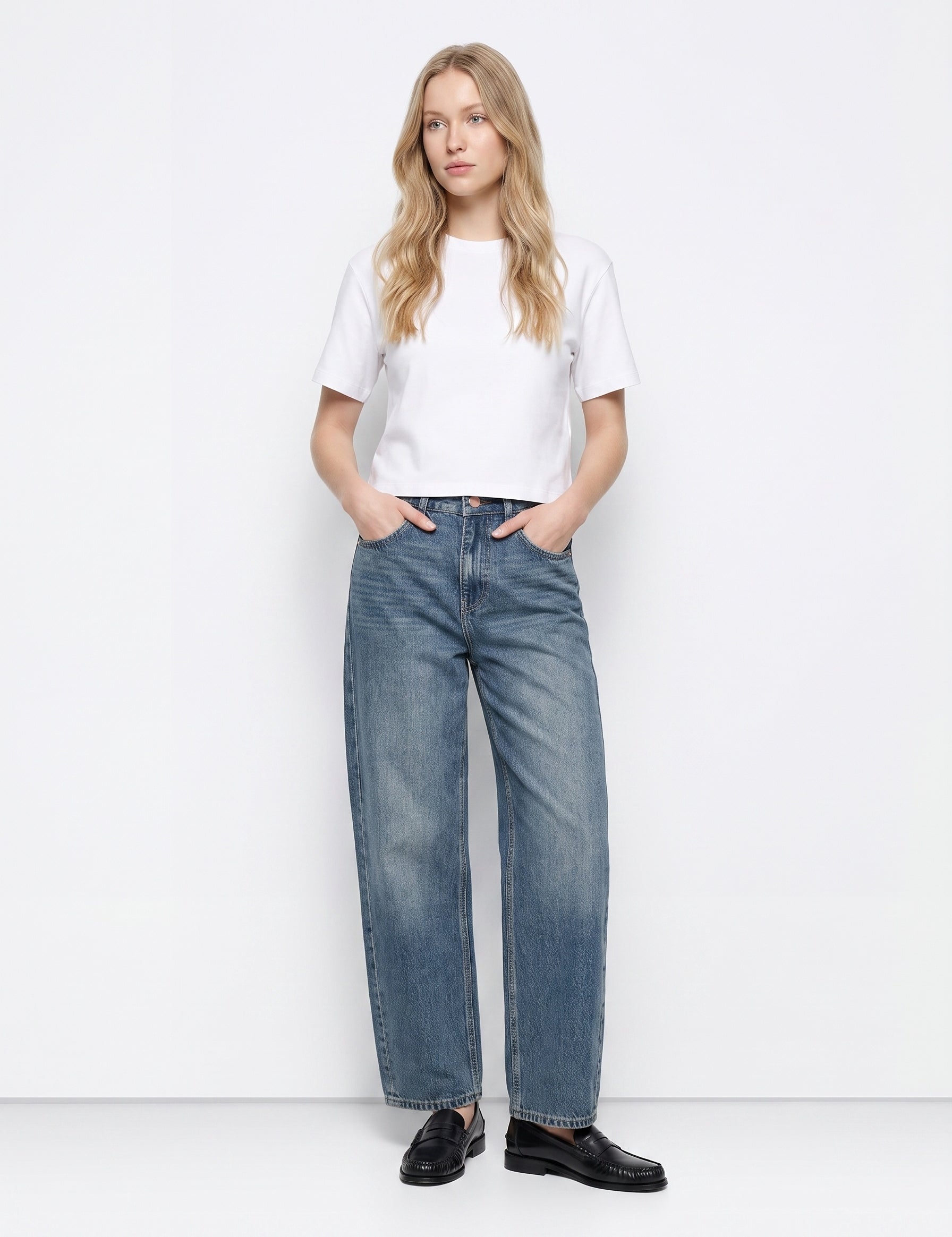 Vaquero TIFFOSI Alba 1 azul denim, modelo frontal