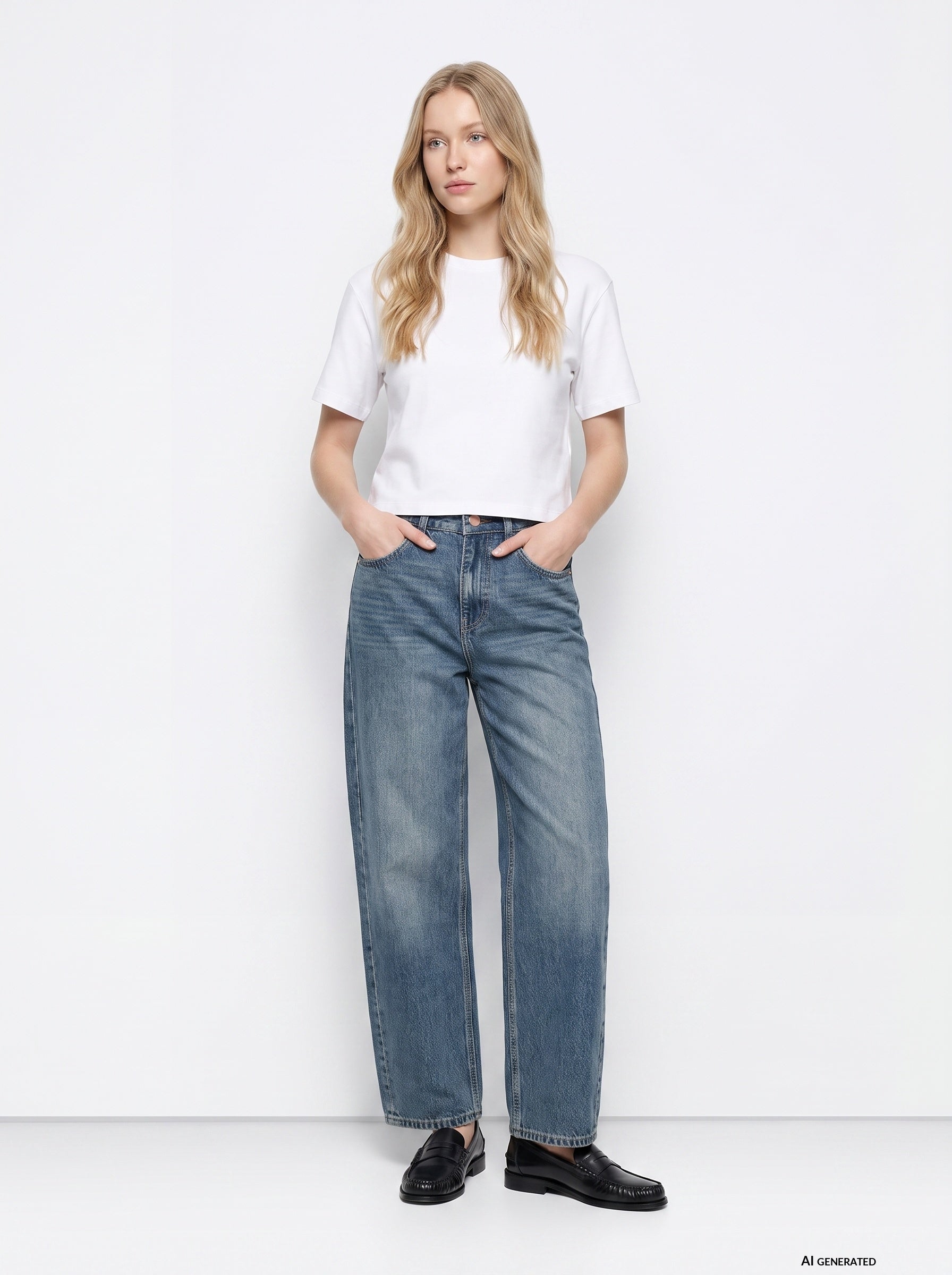 Vaquero TIFFOSI Alba 1 azul denim, modelo frontal