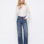 Vaquero TIFFOSI One Size Wide 1 azul denim — frontal con modelo