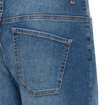 Vaqueros ICHI Twiggy Raven Wide Medium Blue - ECRU