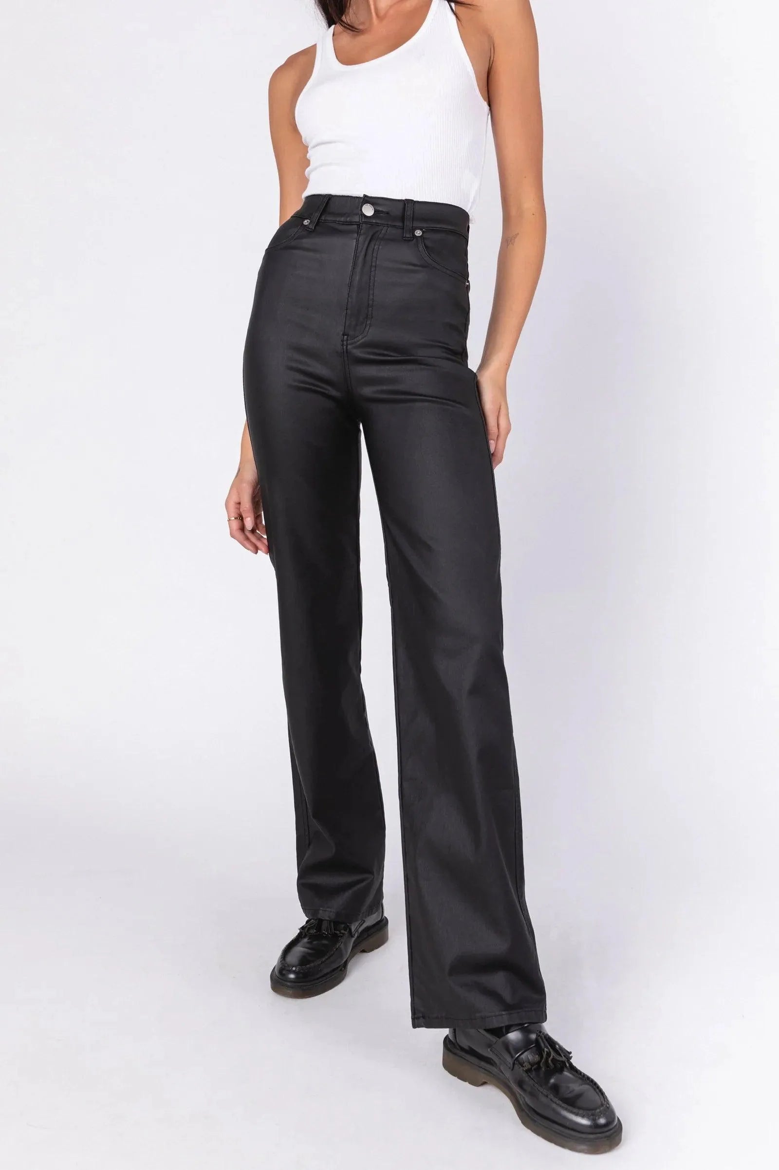 Vaqueros Moxy Straight Black Metal - ECRU