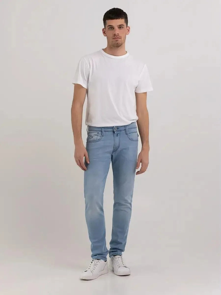 Vaqueros Replay de corte Slim Anbass - ECRU