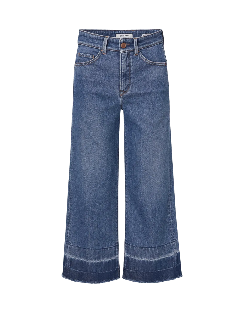 Vaqueros Salsa Faith Push In Con Dobladillo Descosido - ECRU