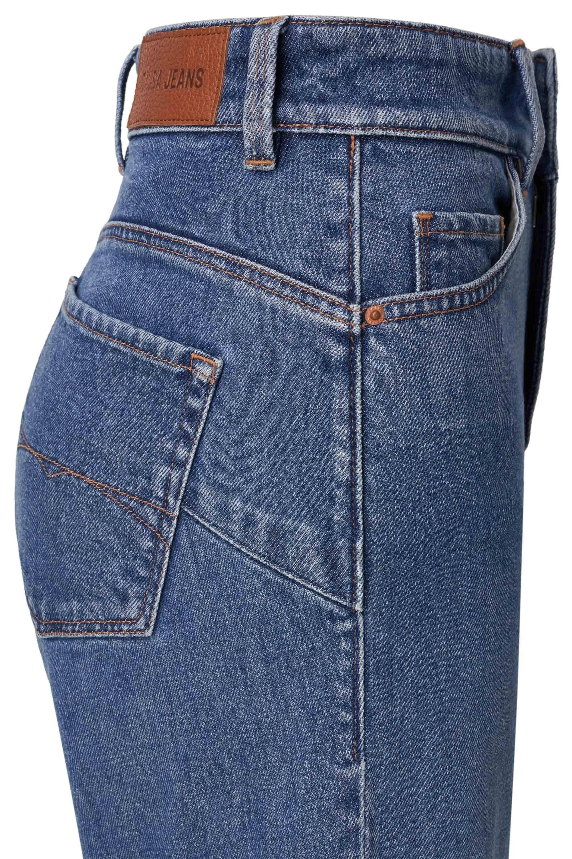 Vaqueros Salsa Faith Push In Con Dobladillo Descosido - ECRU