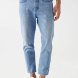 Vaqueros Salsa Tapered Vintage Light Wash - ECRU