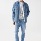 Vaqueros Salsa Tapered Vintage Light Wash - ECRU