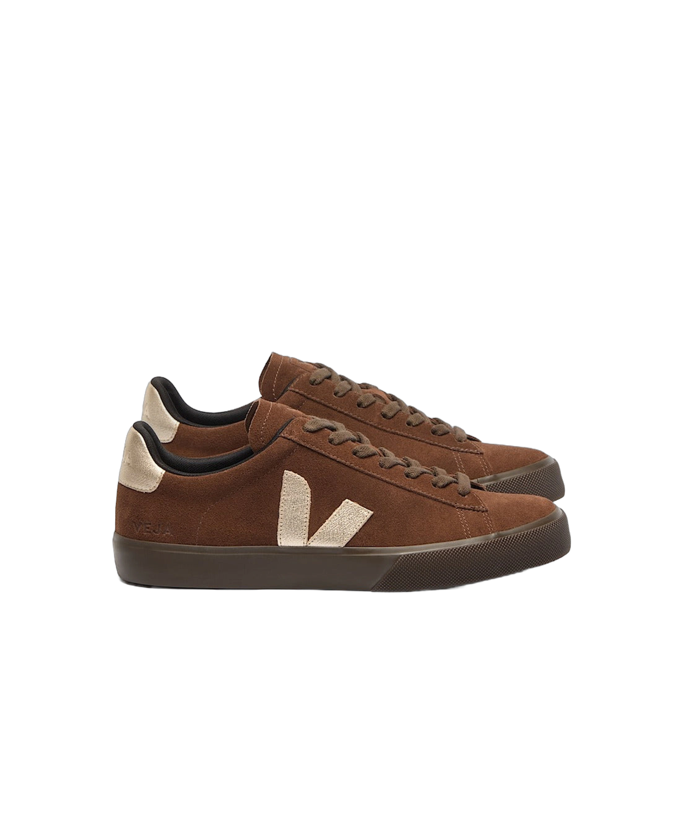 Zapatillas VEJA Campo Suede Walnut Platine Eagle - flat lateral