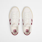 VEJA Campo Leather White Grenat detalle