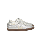 Zapatillas VEJA Panenka Leather Silver White Pierre Bark - flat lateral