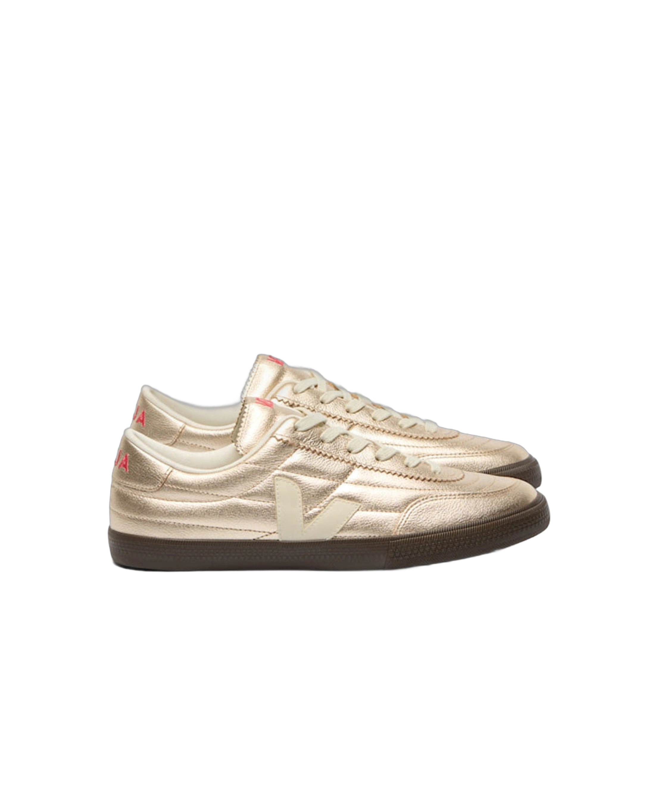 Zapatillas VEJA Panenka Leather Platine Pierre Eagle - flat lateral