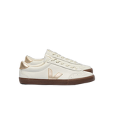 Zapatillas VEJA Volley Leather White Platine Bark - flat lateral