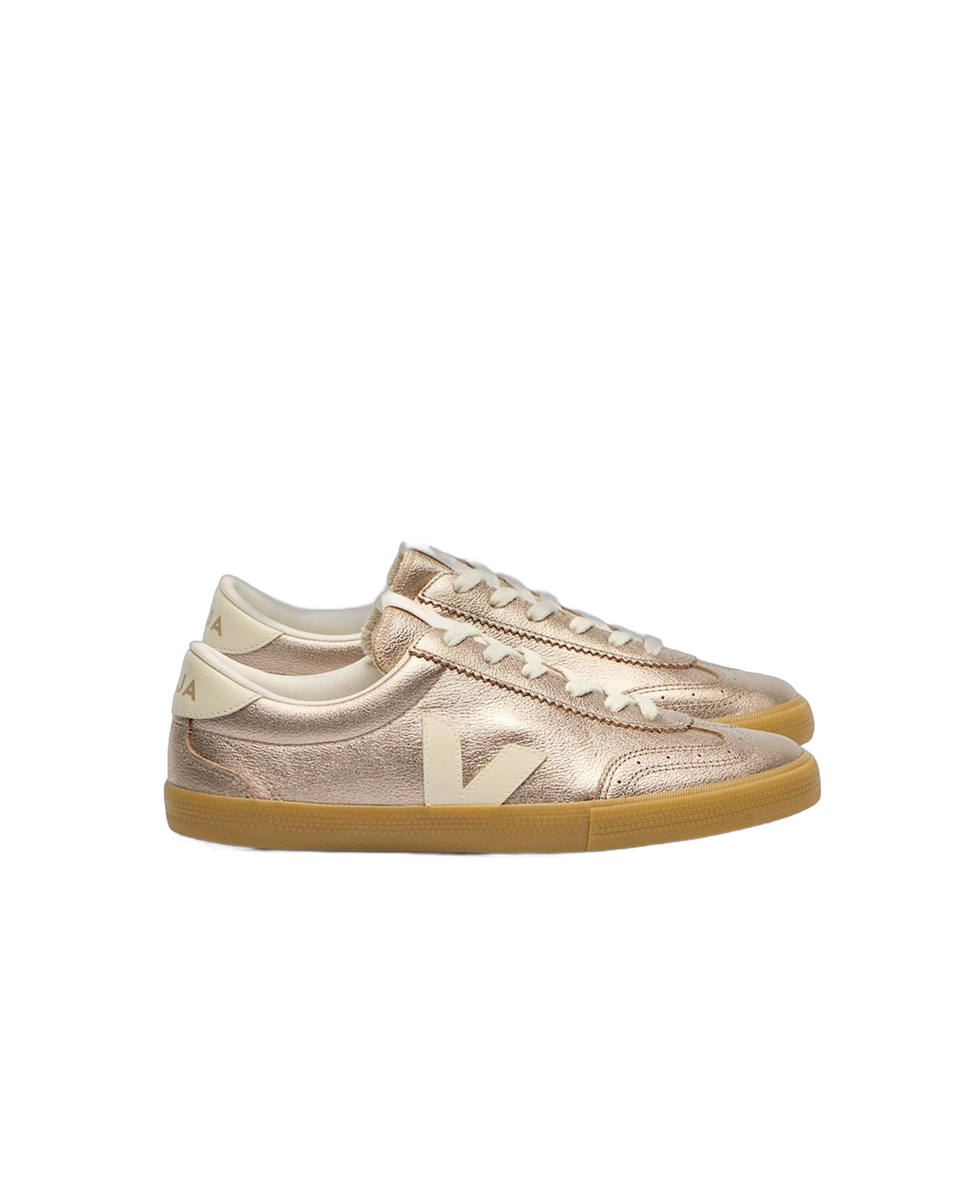 Zapatillas VEJA Volley O.T. Leather Bronze Pierre - flat lateral