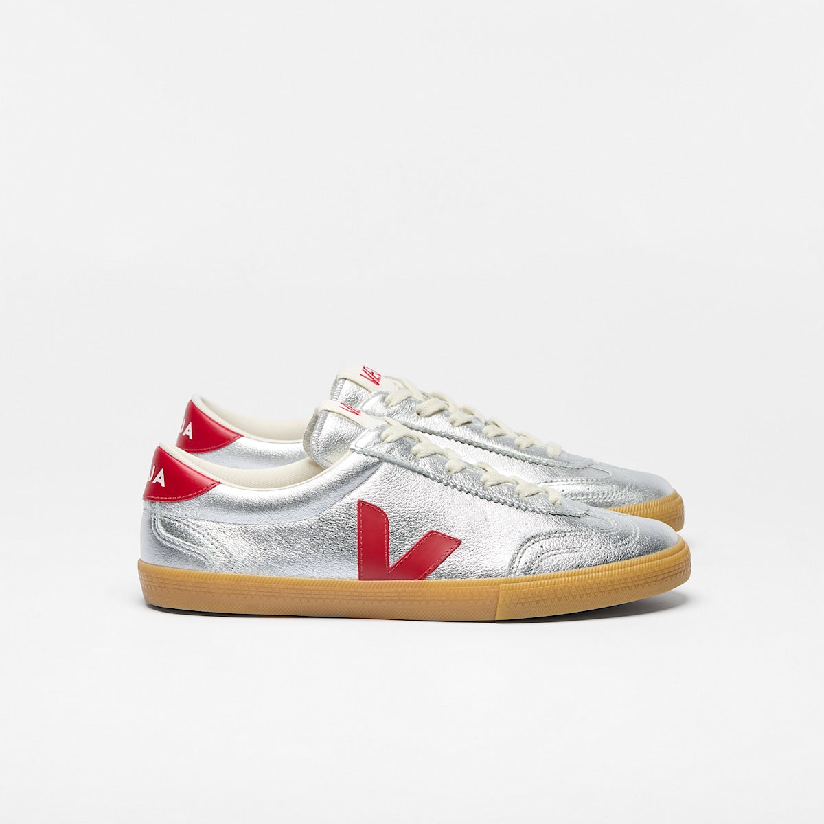 Zapatillas VEJA Volley Leather Silver / Pepper
