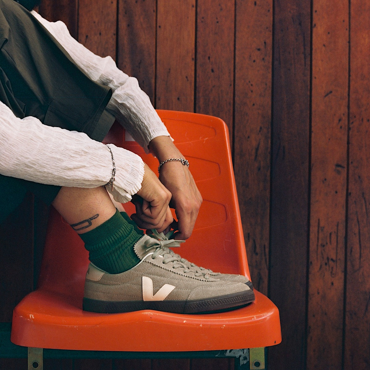 Zapatillas VEJA Panenka Suede Taupe Pierre Bark