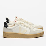 VEJA V-82 Leather Pure Calcaire Black Sneakers