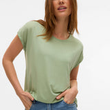 Camiseta Básica de Mujer VERO MODA AWARE Ava Smoke Green