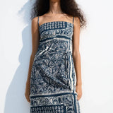 Vestido ESE O ESE Cassis Estampado Paisley Azul