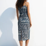 Vestido ESE O ESE Cassis Estampado Paisley Azul