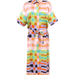 Vestido FRNCH Paige Hot Palette - ECRU