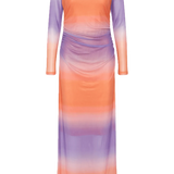 Vestido ICHI Ista Multi Fading - ECRU