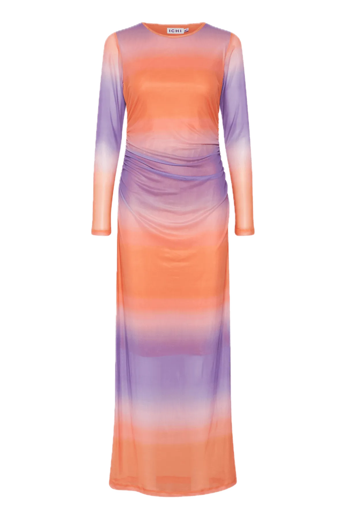 Vestido ICHI Ista Multi Fading - ECRU