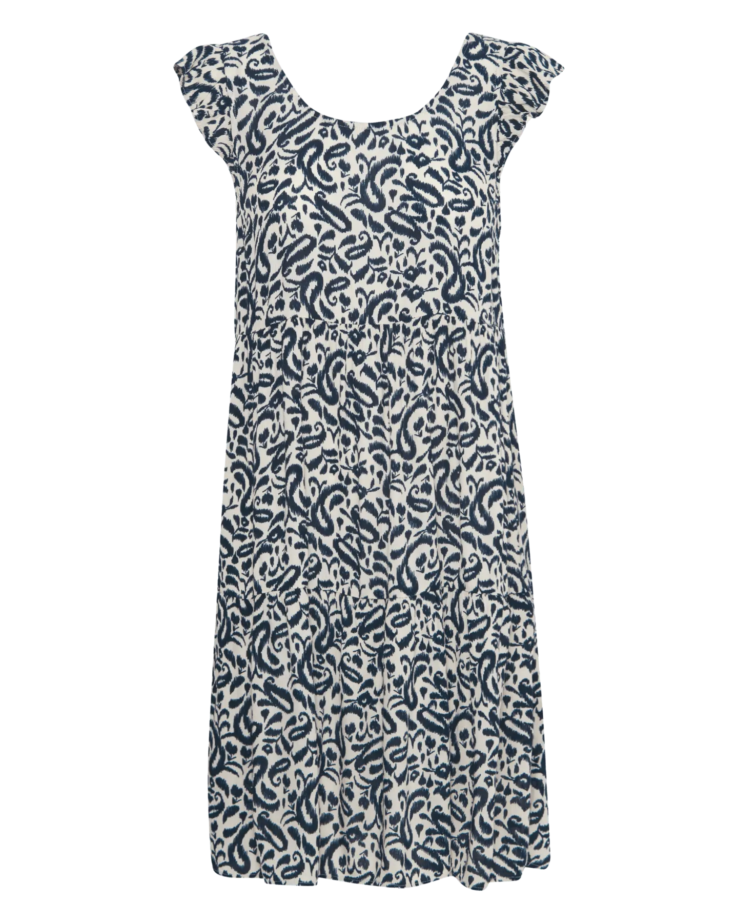 Vestido ICHI Marrakech Total Eclipse Paisley Aop - ECRU