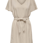 Vestido JDY Say Lino Oatmeal - ECRU