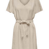 Vestido JDY Say Lino Oatmeal - ECRU