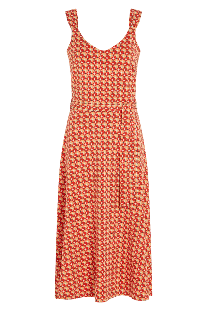 Vestido King Louie Lenny Rowe Fiery Red - ECRU