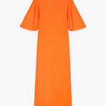Vestido Largo CKS Dusk Bright Orange - ECRU