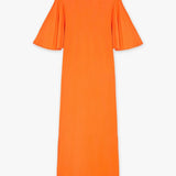 Vestido Largo CKS Dusk Bright Orange - ECRU