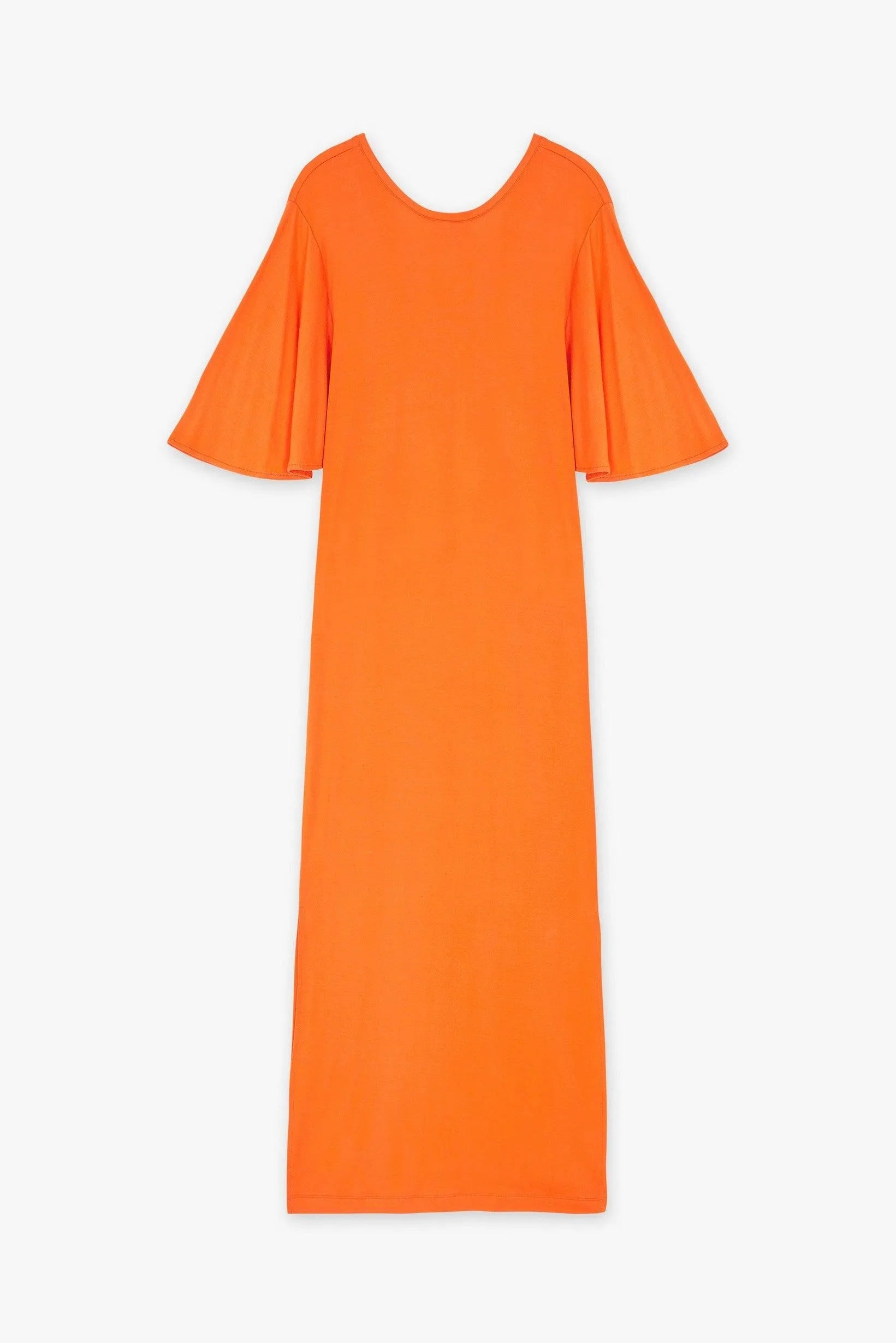 Vestido Largo CKS Dusk Bright Orange - ECRU