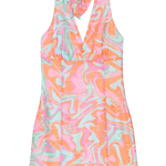 Vestido Lili Sidonio Estampado con Escote Halter - ECRU