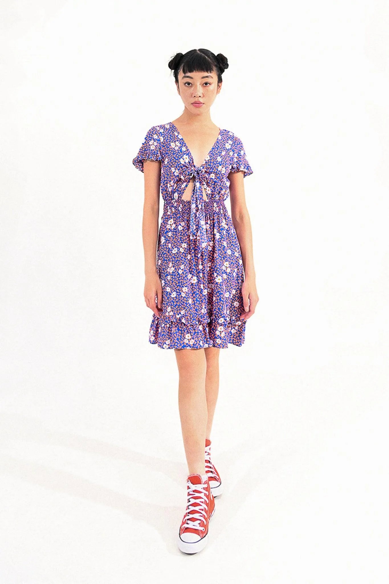 Vestido Lili Sidonio Estampado Nikki - ECRU