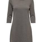 Vestido ONLY Brilliant Black Brown Houndstooth - ECRU