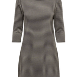 Vestido ONLY Brilliant Black Brown Houndstooth - ECRU