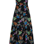 Vestido Sugarhill Charlotte Maxi Black Rainbow Toucans - ECRU