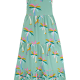 Vestido Sugarhill Elora Green Rainbow Palms - ECRU